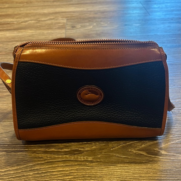 Dooney & Bourke Handbags - Classic Black and Brown Leather Men's Bag